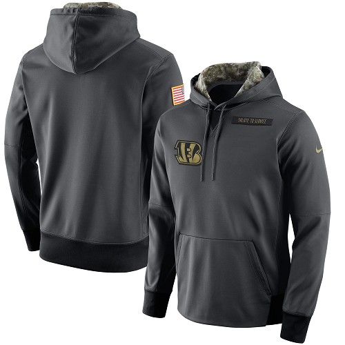 NFL Men's Cincinnati Bengals Nike Anthracite Salute to Service Player Performance Hoodie